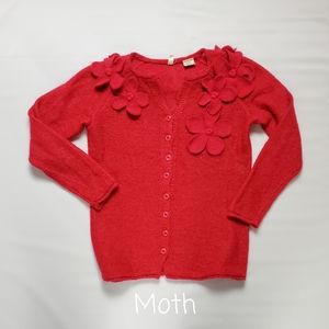 MOTH (ANTHROPOLOGIE) MOHAIR CARDIGAN, SIZE SMALL